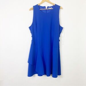 Bar III Blue Ruffled Mini Sundress NightOut Dress CocktailChic PlayfulModern XXL